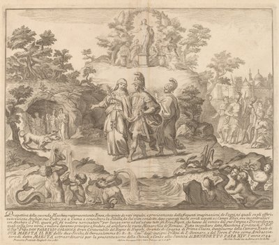 Aeneas és a Cumean Sybil, a "Chinea" Fesztiválra alkotó: Miguel de Sorellò after Francisco Preciado