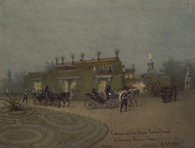 Alice, Hesse hercegnő érkezése Livadiába 1894. október 10-én, 1895. alkotó: Mihaly von Zichy