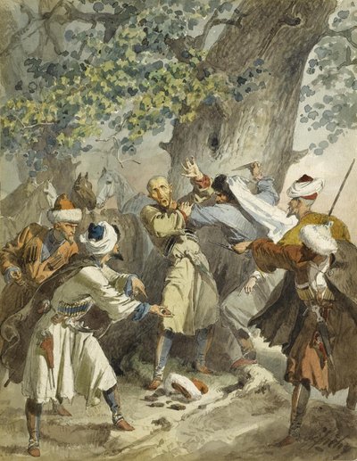 Várj! A Scènes du Caucase sorozatból alkotó: Mihaly von Zichy