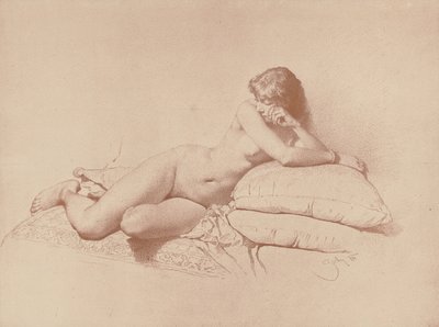 Tanulmány egy fekvő női aktról, 1885 alkotó: Mihaly von Zichy