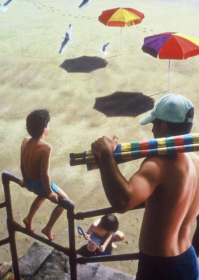 Le a sétány lépcsőin alkotó: Mike Briscoe