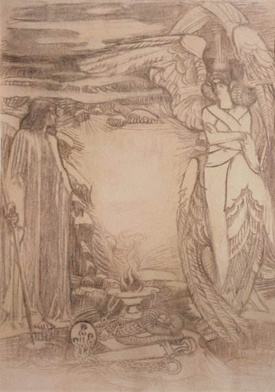 Illusztráció A. Puskin Próféta című verséhez, 1905 alkotó: Mikhail Aleksandrovich Vrubel