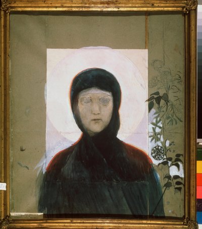 La Vierge (A szűz) – Mihail Alekszandrovics Vrubel (Vrubel) (1856-1910) munkája, gouache papíron alkotó: Mikhail Aleksandrovich Vrubel