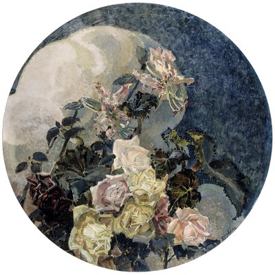 Rózsák és orchideák, 1894. alkotó: Mikhail Aleksandrovich Vrubel