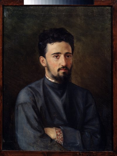 Vszevolod Mihajlovics Garsin (1855-1888) író portréja (V. M. Garshin szerző portréja). Mikhail Georgievich Malysev (1852-1914) festménye, olaj, vászon alkotó: Mikhail Georgievich Malyshev