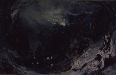 Színpadterv A. Szerov A gonosz hatalma című operájához, 1871 alkotó: Mikhail Ilyich Bocharov
