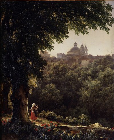 Ariccia Róma mellett, 1836 alkotó: Mikhail Ivanovich Lebedev