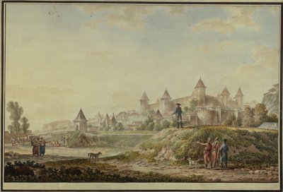 Kilátás a Bender-erődre, 1790 alkotó: Mikhail Matveevich Ivanov