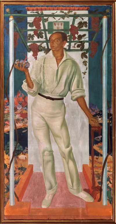 Roberto Montenegro Nervo mexikói művész portréja (1887-1968) (Roberto Montenegro Nervo mexikói művész portréja) - Alekszandr Jevgenyevics Jakovlev (1887-1938) festménye, olaj, vászon alkotó: Mikhail Nikolayevich Yakovlev