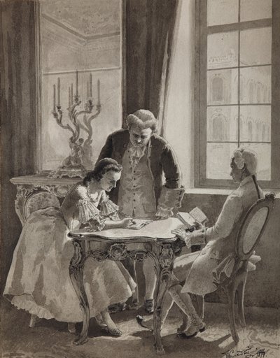 II. Katalin császárné orosz nyelvi órája, 1894 alkotó: Mikhail Petrovich Klodt Baron