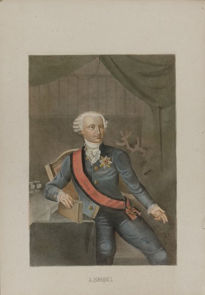 Alekszandr Grigorjevics Demidov 1737-1803, 1862. alkotó: Mikhail Stepanovich Znamensky