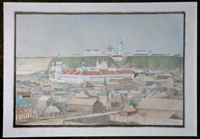 Tobolszk látképe, 1850-es évek alkotó: Mikhail Stepanovich Znamensky