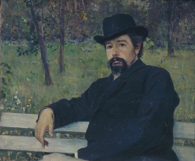 Nyikolaj Alekszandrovics Jarosenko festő portréja 1846-1898, 1897 alkotó: Mikhail Vasilievich Nesterov