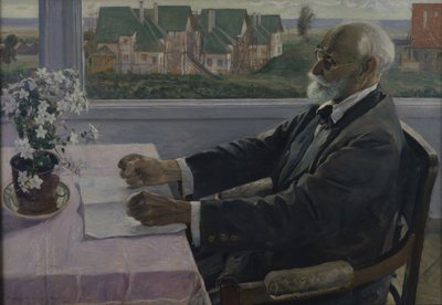 Ivan P. Pavlov fiziológus, pszichológus és orvos portréja 1849-1936, 1935 alkotó: Mikhail Vasilievich Nesterov
