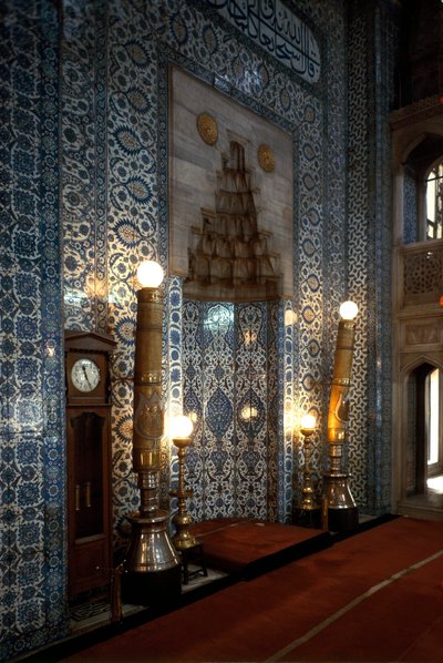 A Rusztem pasa mecset belső képe (1560-1564) alkotó: Mimar Sinan