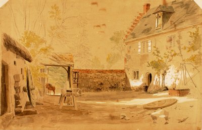 Ősi St. Valery apátság, Franciaország, 1862. alkotó: Miner Kilbourne Kellogg