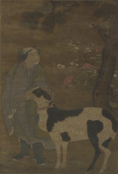 Egy nemes fiú és a kecskéje alkotó: Ming Dynasty Chinese School