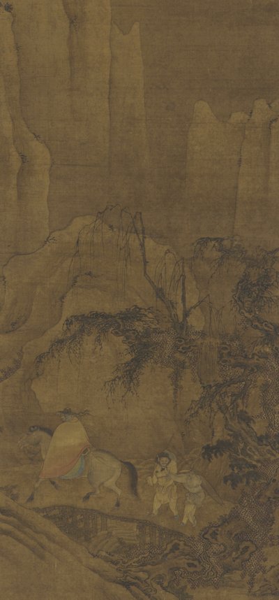 Egy lovas utazó kísérőkkel alkotó: Ming Dynasty Chinese School