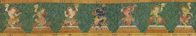 Részlet a császári hímzett selyem thangkából alkotó: Ming Dynasty Chinese School