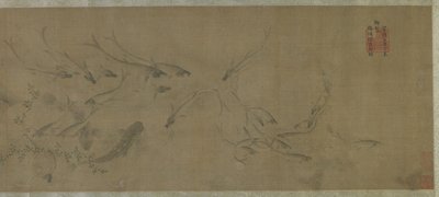 Halak és vízi gyomok alkotó: Ming Dynasty Chinese School