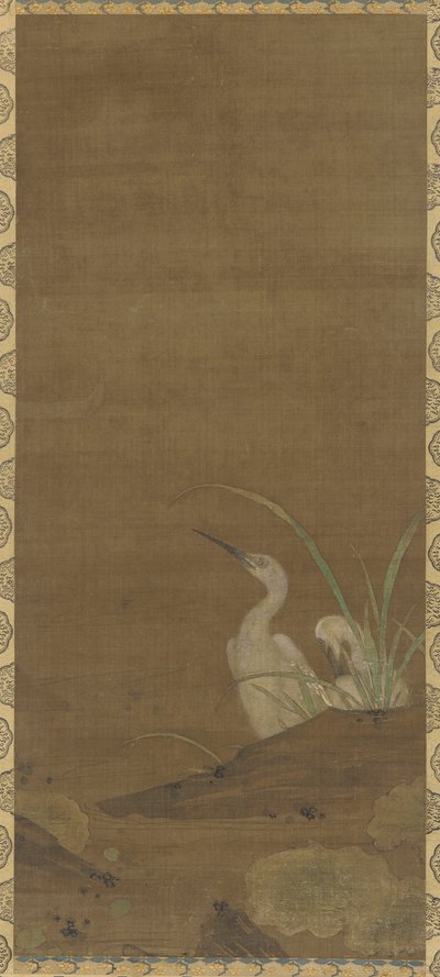 Gémek és vízinövények (tinta és szín a selyemen) alkotó: Ming Dynasty Chinese School