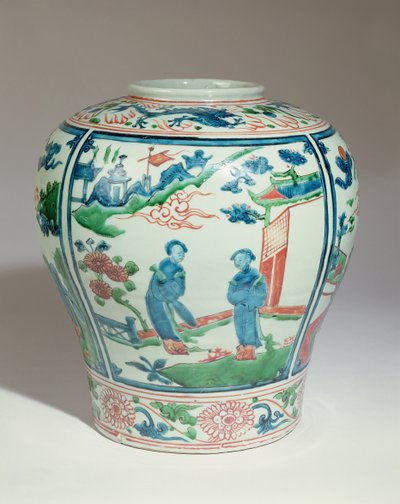 Swatow polikróm tojásdad tégely, 16. század vége (kerámia) alkotó: Ming Dynasty Chinese School