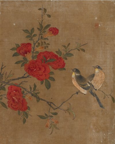 Tíz kép madárról és virágról (színes selyemen) alkotó: Ming Dynasty Chinese School
