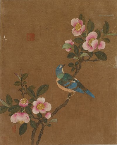 Tíz kép madárról és virágról (színes selyemen) alkotó: Ming Dynasty Chinese School