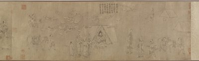Cai Wenji fogsága, 14-15. század (tinta papíron) alkotó: Ming Dynasty Chinese School