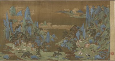 Utazók a tavaszi hegyekben, 16-17. század alkotó: Ming Dynasty Chinese School