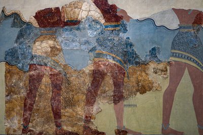 A felvonulási freskó része. Kr.e. 1600-1450 alkotó: Minoan