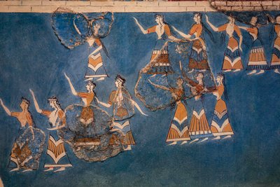 Szent liget és táncfreskó alkotó: Minoan