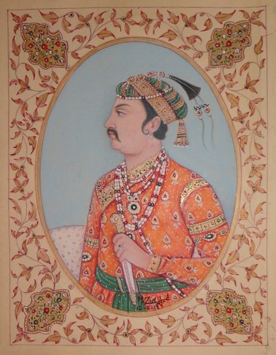 Fenséges indiai császár portréja alkotó: Mirza Baig