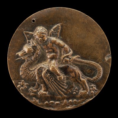 Ámor lovaglás a sárkányon c. 1500. alkotó: Moderno