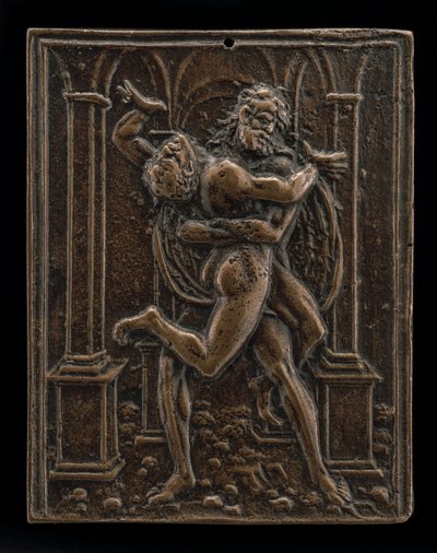 Herkules és Antaeus, 15. század vége – 16. század eleje. alkotó: Moderno