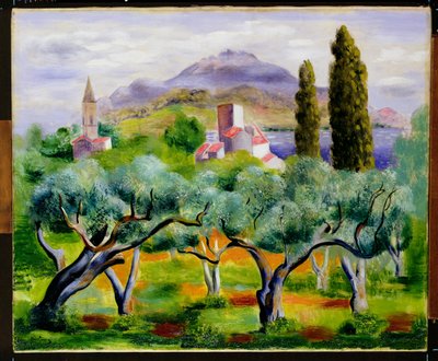 Tájkép, 1920 körül alkotó: Moise Kisling