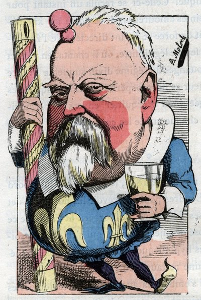 Rajzfilm de Lorgeril vikomt (Hippolyte Louis) francia politikustól. alkotó: Moloch