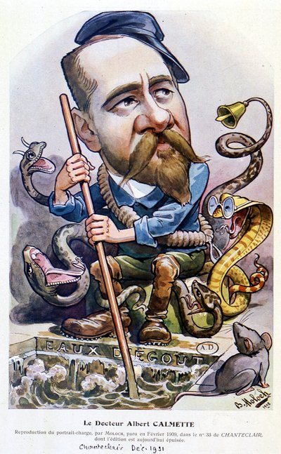 Dr. Calmette – Moloch rajzfilmje, „” Chanteclair”, 1909. febr. alkotó: Moloch