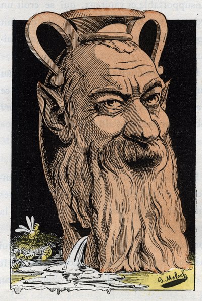 Alphonse Jean-Baptiste (Jean Baptiste) Karr, francia író (1808-1890) portréja alkotó: Moloch