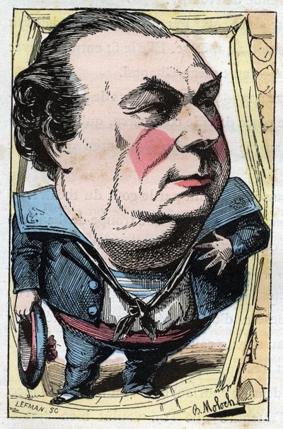 Francois Dumaine (1831-1893) francia komikus portréja alkotó: Moloch