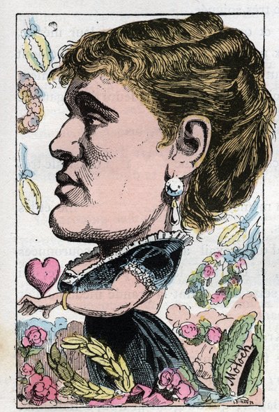 Gabrielle Maria Krauss osztrák énekesnő (1842-1906) portréja alkotó: Moloch