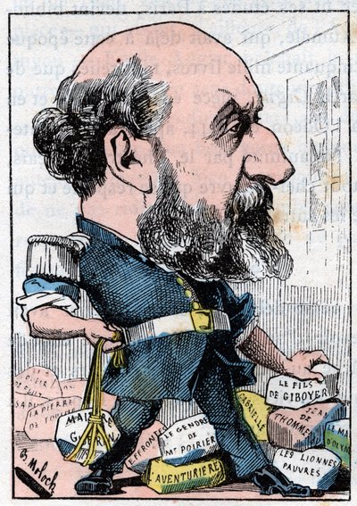 Guillaume Victor Augier (1820-1889) francia drámaíró portréja. alkotó: Moloch