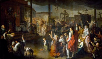 Carmarthenshire polgárainak szavazása az 1630-as pestisjárvány megszüntetéséről alkotó: Moneta Jr. Sleet