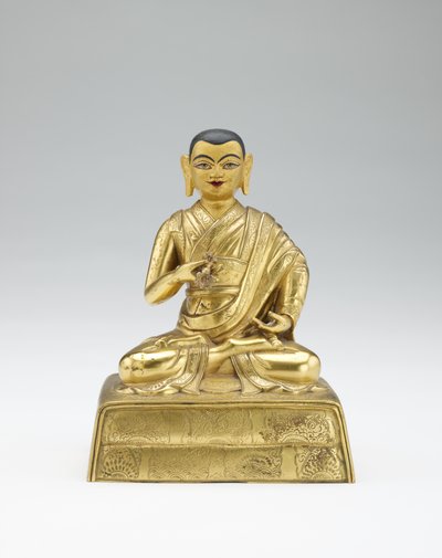 A tizenkettedik dalai láma, Trinlay Gyatso, a lámák és tanítók részleges csoportjából, 19. század közepe alkotó: Mongolian School