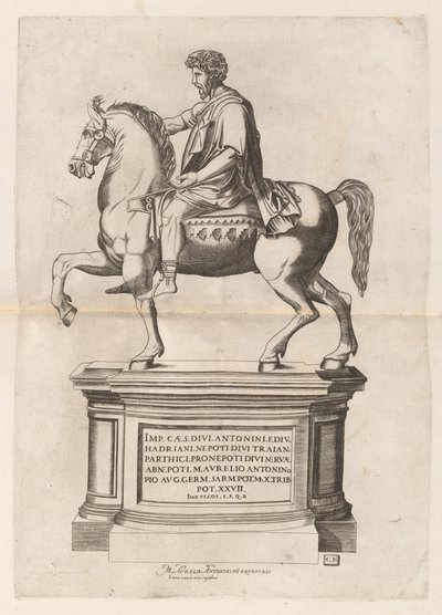 Marcus Aurelius lovas szobra alkotó: Monogrammist CB after Nicolaus Beatrizet