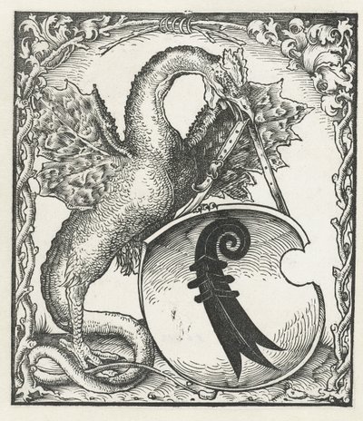 Sárkány Bázel címerével alkotó: Monogrammist DS (graveur) (attributed to)