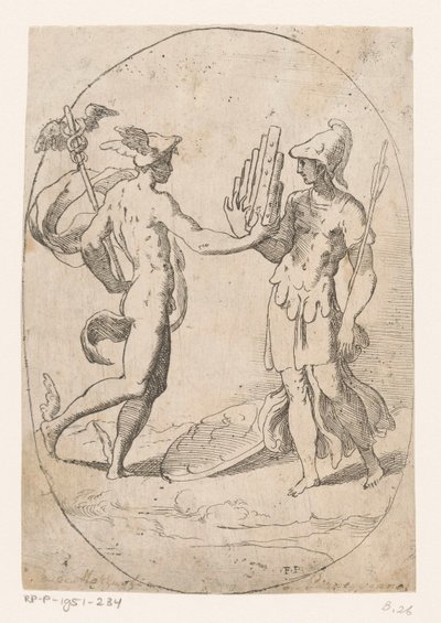 Mercury és Bellona alkotó: Monogrammist FP (Italië; 16e eeuw)