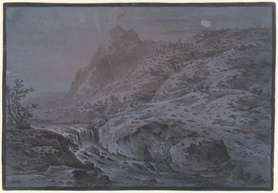 Vulkán táj holdfényben alkotó: Monogrammist IAR of IAP
