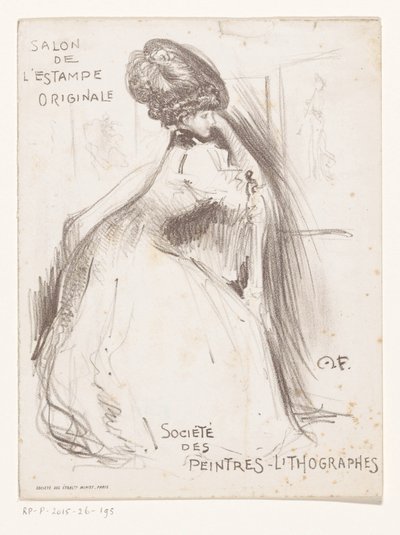 Meghívó Henri Fantin Latour munkáinak kiállítására a Grand Palaisban alkotó: Monogrammist MF (Frankrijk)