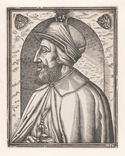 Habsburg I. Ferdinánd német császár portréja alkotó: Monogrammist MR